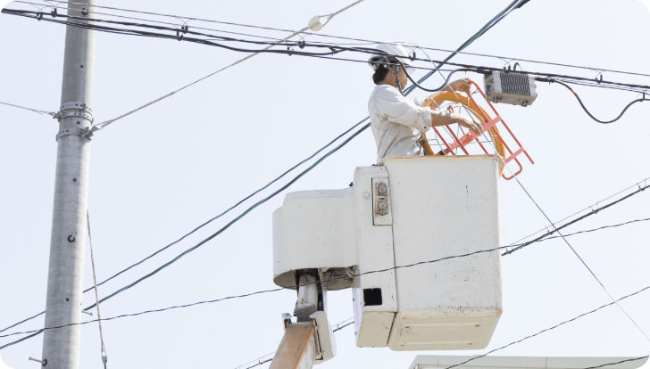 画像：設置工事